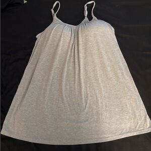 Gray Women's Spaghetti Strap Top with built in bra in size XXL and XXL crop top